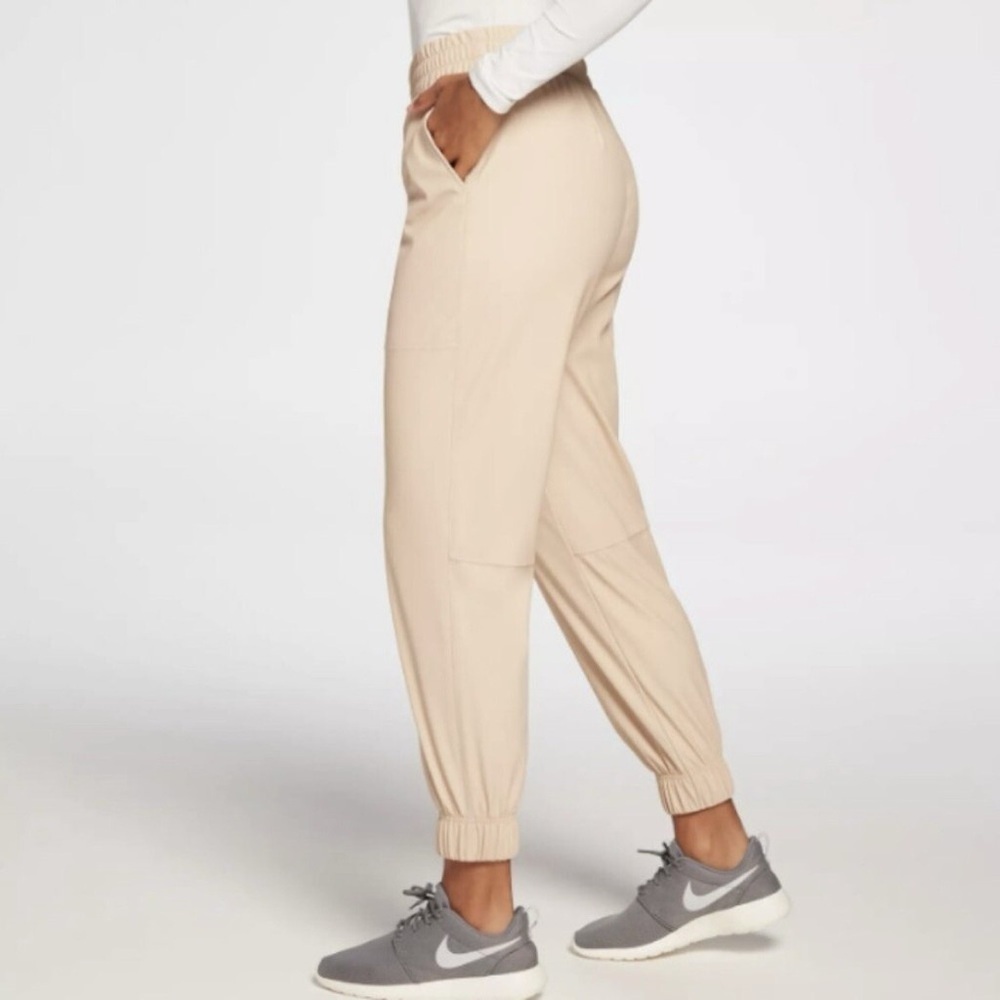 CALIA by Carrie Underwood Faux Leather Cream Athletic Jogger Pants Size Small - Picture 2 of 5